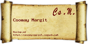 Csomay Margit névjegykártya